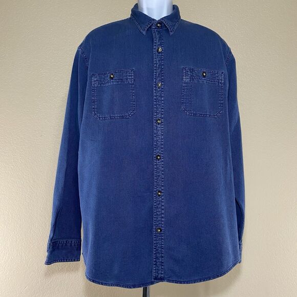 St John’s Bay Men’s Navy Long Sleeve Size XL - Picture 1 of 8